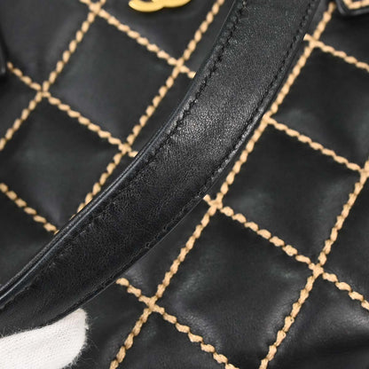 Chanel Black Calfskin Wild Stitch Handbag