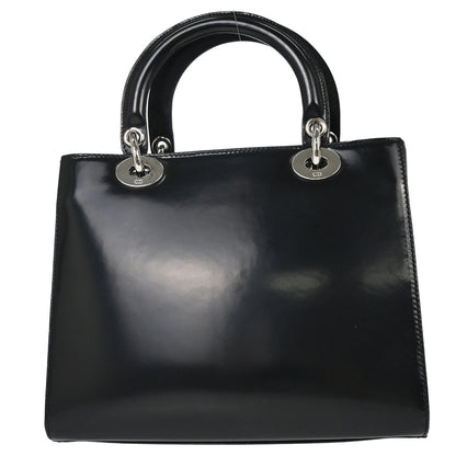Christian Dior Black Patent Leather Medium Lady Dior Handbag