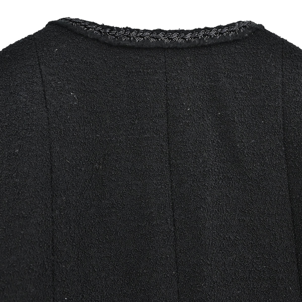 Chanel 2008 Little Black Line Single Breasted Collarless Jacket #36
