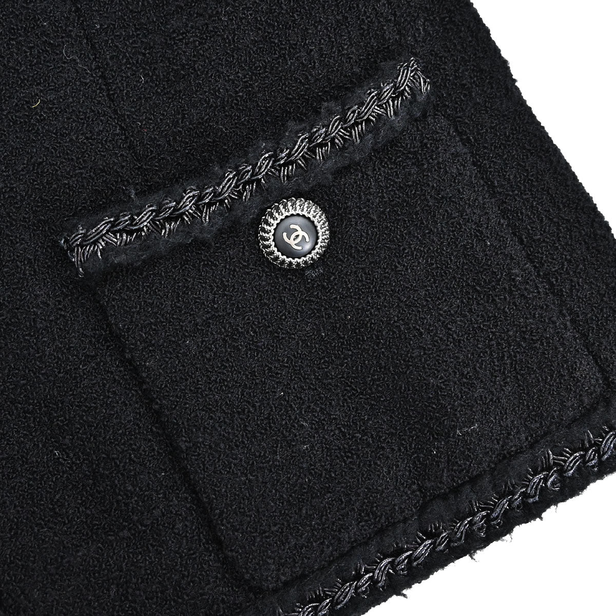 Chanel 2008 Little Black Line Single Breasted Collarless Jacket #36
