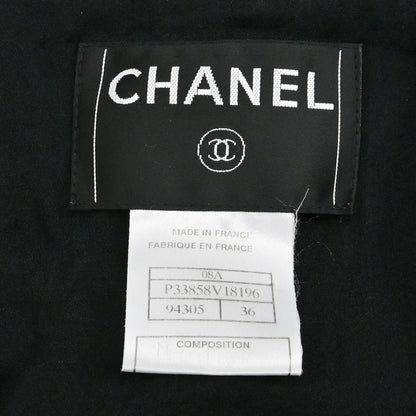 Chanel 2008 Little Black Line Single Breasted Collarless Jacket #36