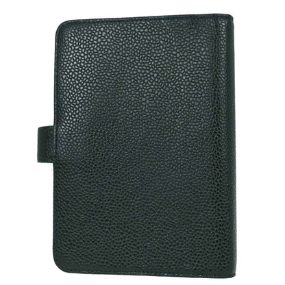 Chanel 2002-2003 Green Caviar Skin Notebook Cover Small Good