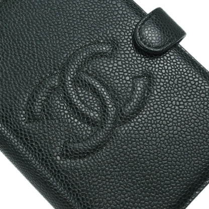 Chanel 2002-2003 Green Caviar Skin Notebook Cover Small Good