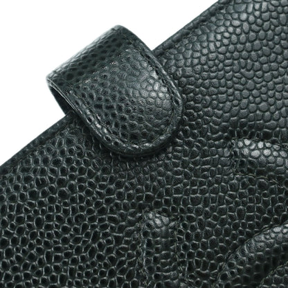 Chanel 2002-2003 Green Caviar Skin Notebook Cover Small Good