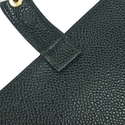 Chanel 2002-2003 Green Caviar Skin Notebook Cover Small Good