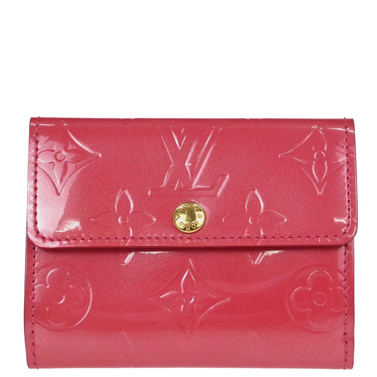 Louis Vuitton 2007 Pink Monogram Vernis Ludlow Coin Case Wallet M9143F