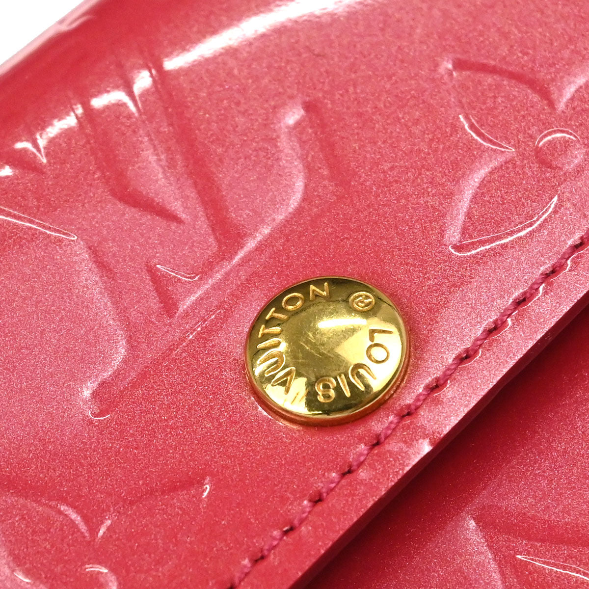 Louis Vuitton 2007 Pink Monogram Vernis Ludlow Coin Case Wallet M9143F
