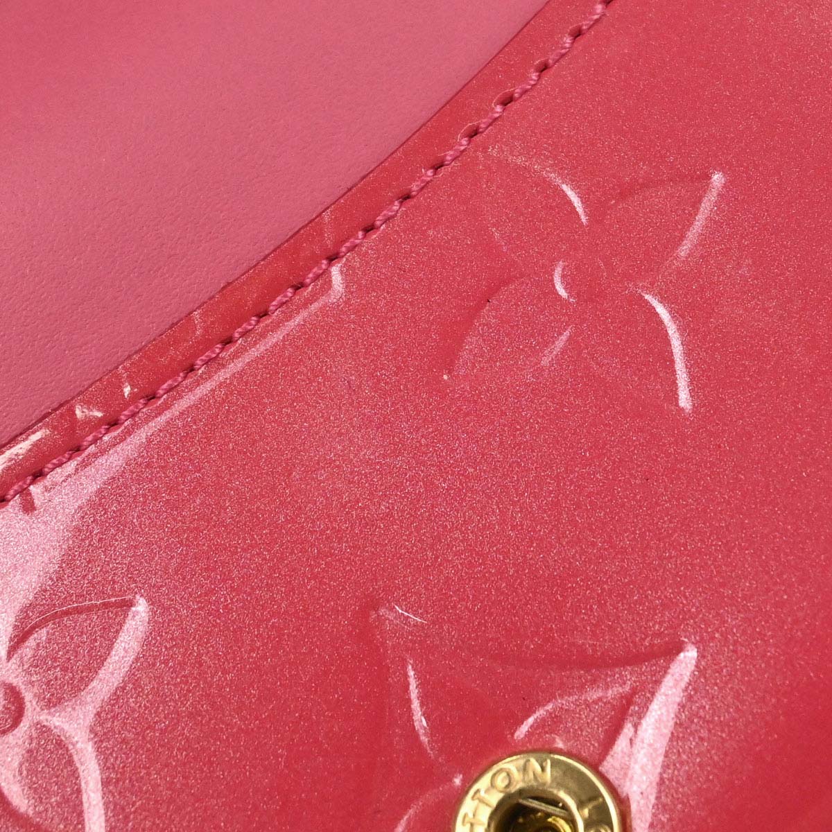 Louis Vuitton 2007 Pink Monogram Vernis Ludlow Coin Case Wallet M9143F