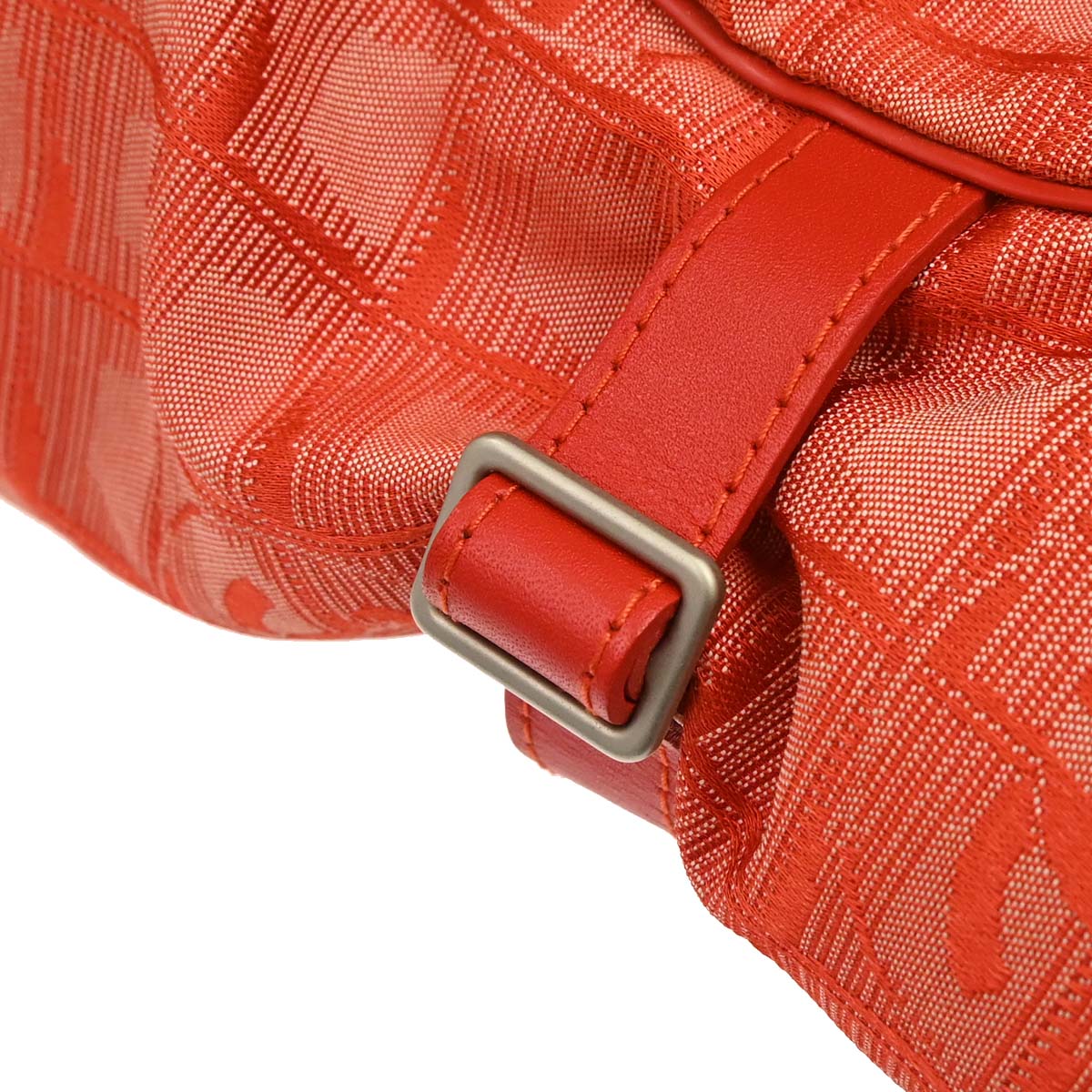 Chanel Red Jacquard Nylon Travel Line Tote Handbag