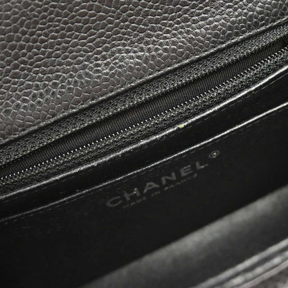 Chanel 2013-2014 Black Caviar Skin Mini Classic Square Flap Shoulder Bag 17