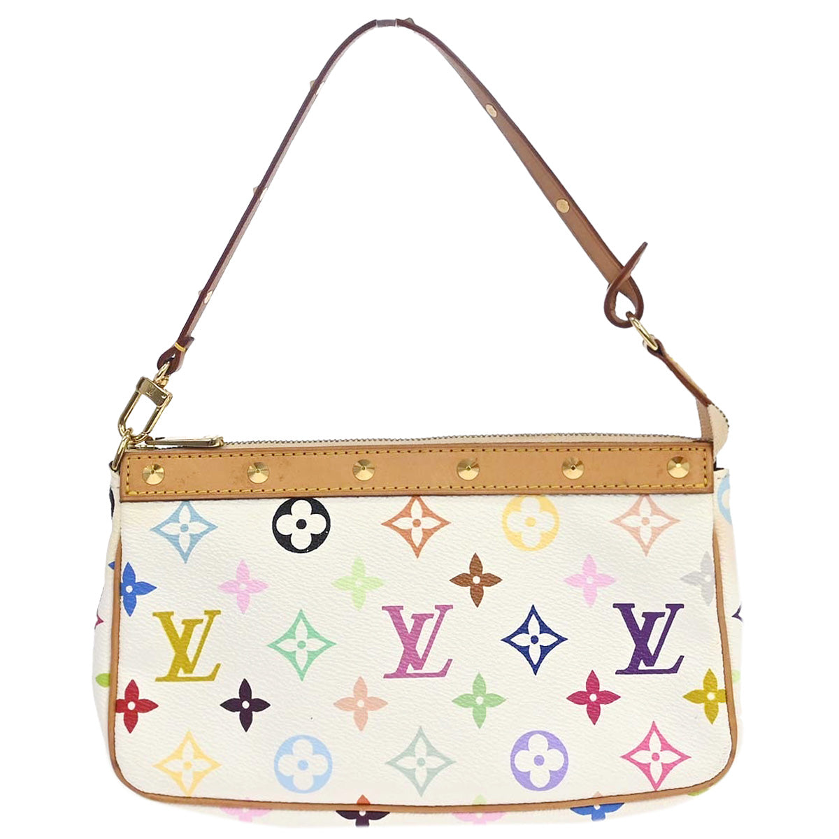 Louis Vuitton White Multicolor Pochette Accessoires M92649