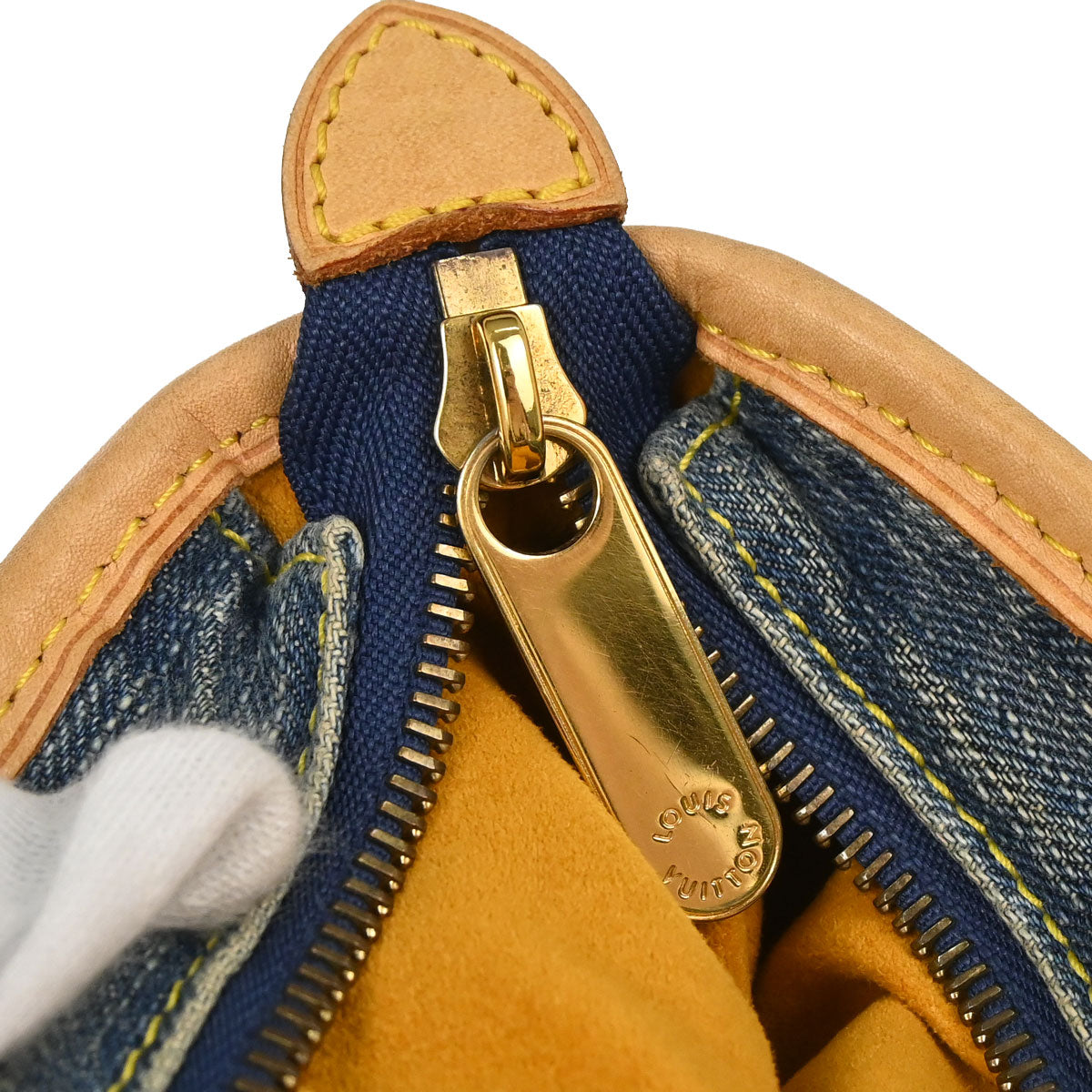 Louis Vuitton 2007 Monogram Denim Neo Cabby MM 2way Shoulder Tote Handbag M95349