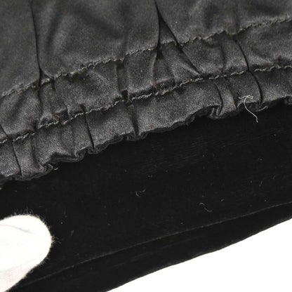 Chanel Black Velvet Satin Chain Handbag