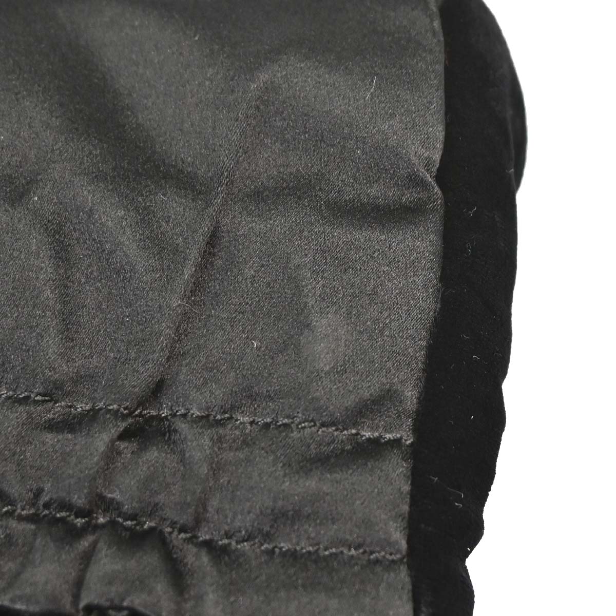 Chanel Black Velvet Satin Chain Handbag