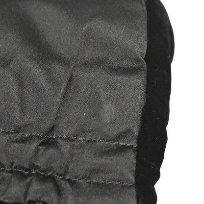 Chanel Black Velvet Satin Chain Handbag