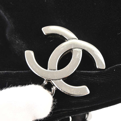 Chanel Black Velvet Satin Chain Handbag