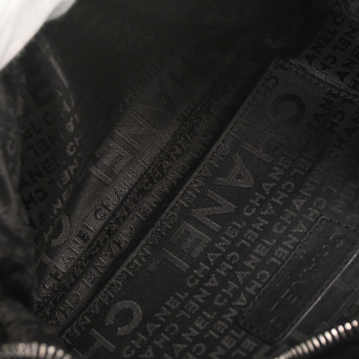 Chanel Black Velvet Satin Chain Handbag