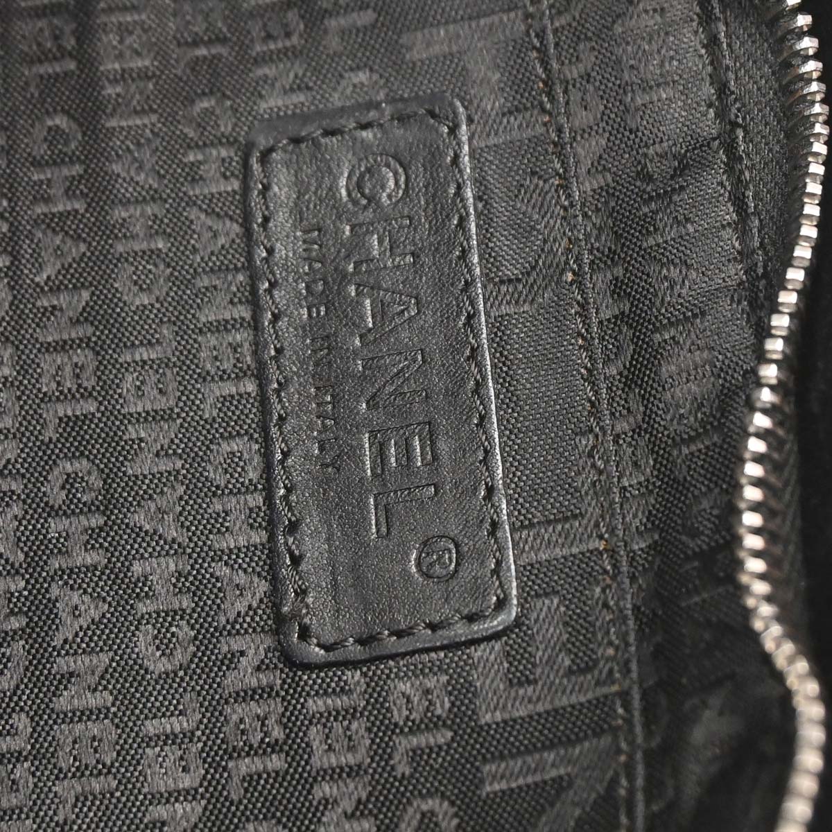 Chanel Black Velvet Satin Chain Handbag