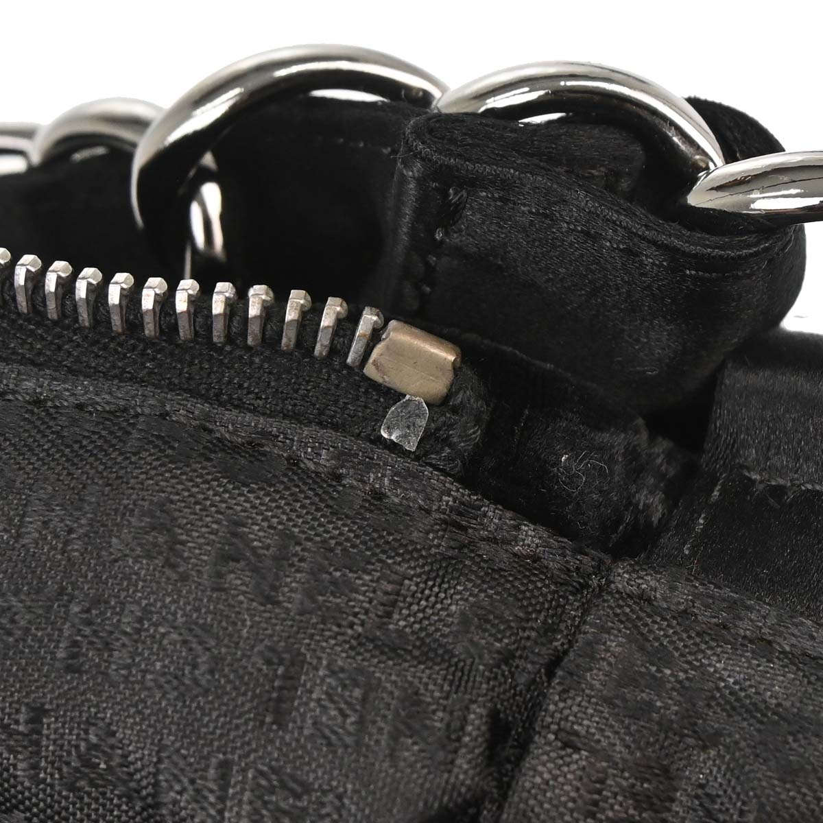 Chanel Black Velvet Satin Chain Handbag