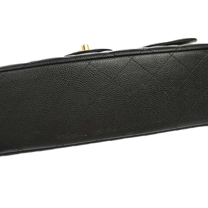 Chanel Black Caviar Skin Maxi Classic Double Flap Shoulder Bag