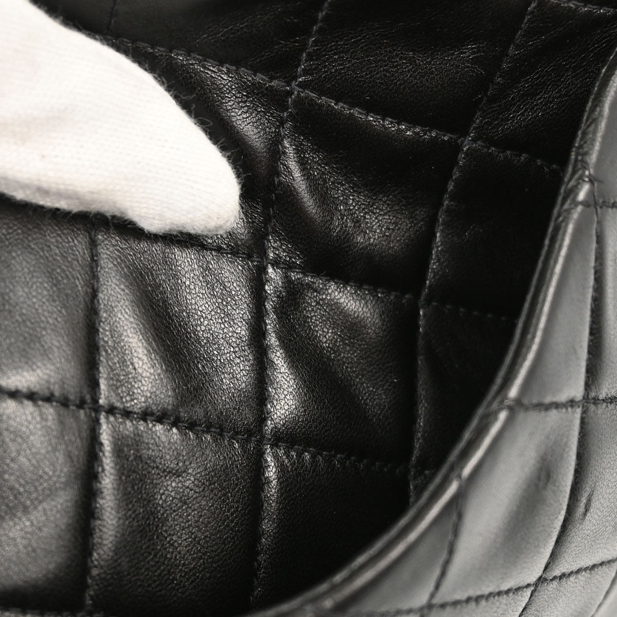 Chanel Black Lambskin Medium Single Flap Shoulder Bag