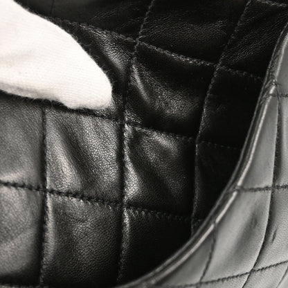 Chanel Black Lambskin Medium Single Flap Shoulder Bag