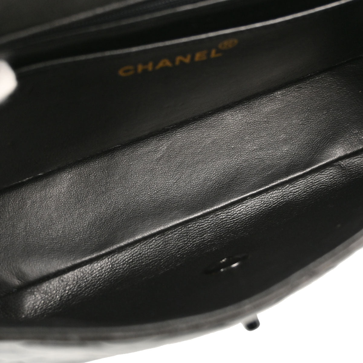Chanel Black Lambskin Medium Single Flap Shoulder Bag