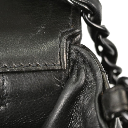 Chanel Black Lambskin Medium Single Flap Shoulder Bag