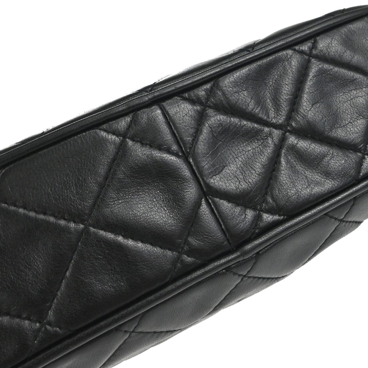 Chanel Black Lambskin Camera Bag Small