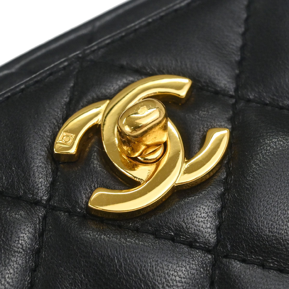 Chanel Black Lambskin Camera Bag Small