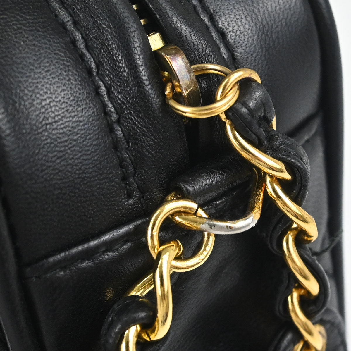 Chanel Black Lambskin Camera Bag Small