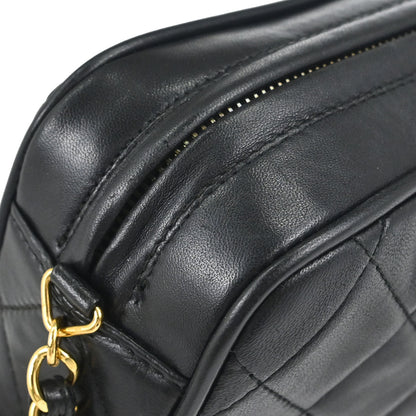 Chanel Black Lambskin Camera Bag Small