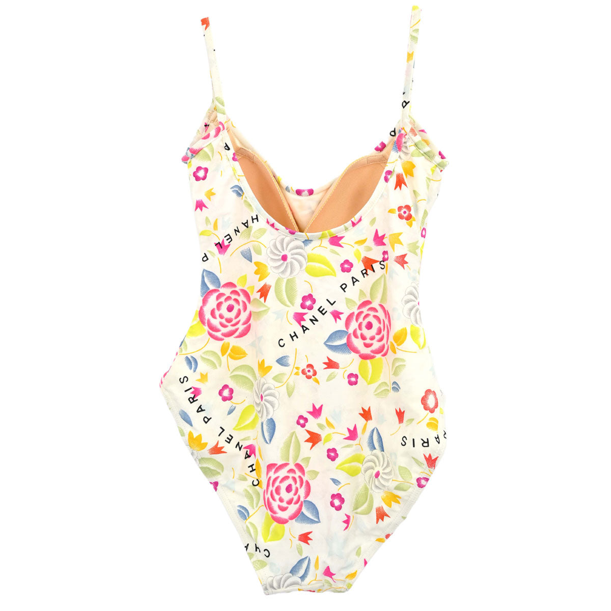 Chanel 1996 Swimwear Swimsuit White #40