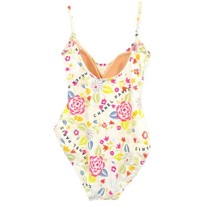 Chanel 1996 Swimwear Swimsuit White #40