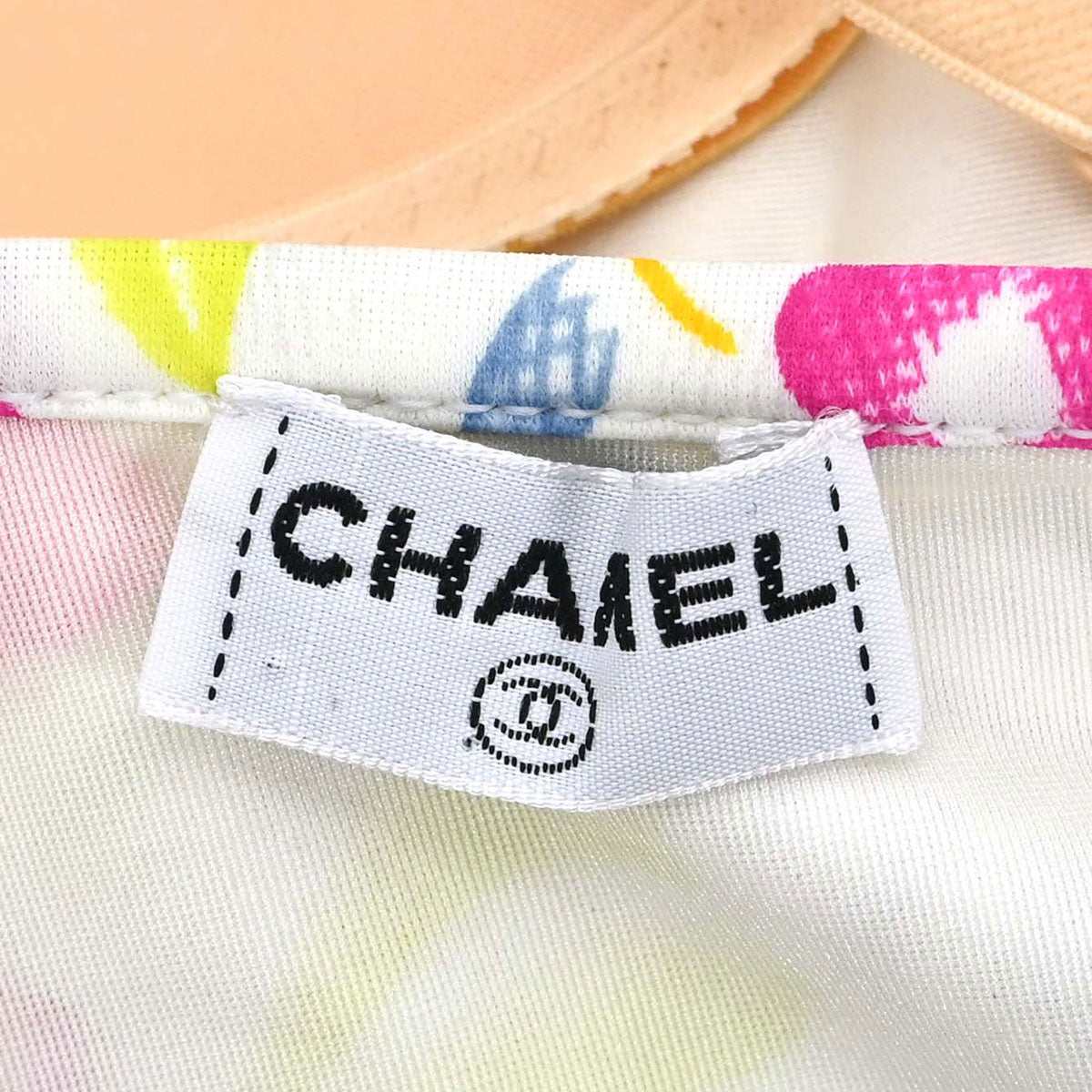 Chanel 1996 Swimwear Swimsuit White #40