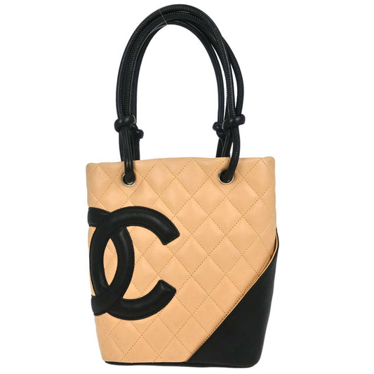 Chanel 2005-2006 Beige Calfskin Cambon Ligne Tote Handbag
