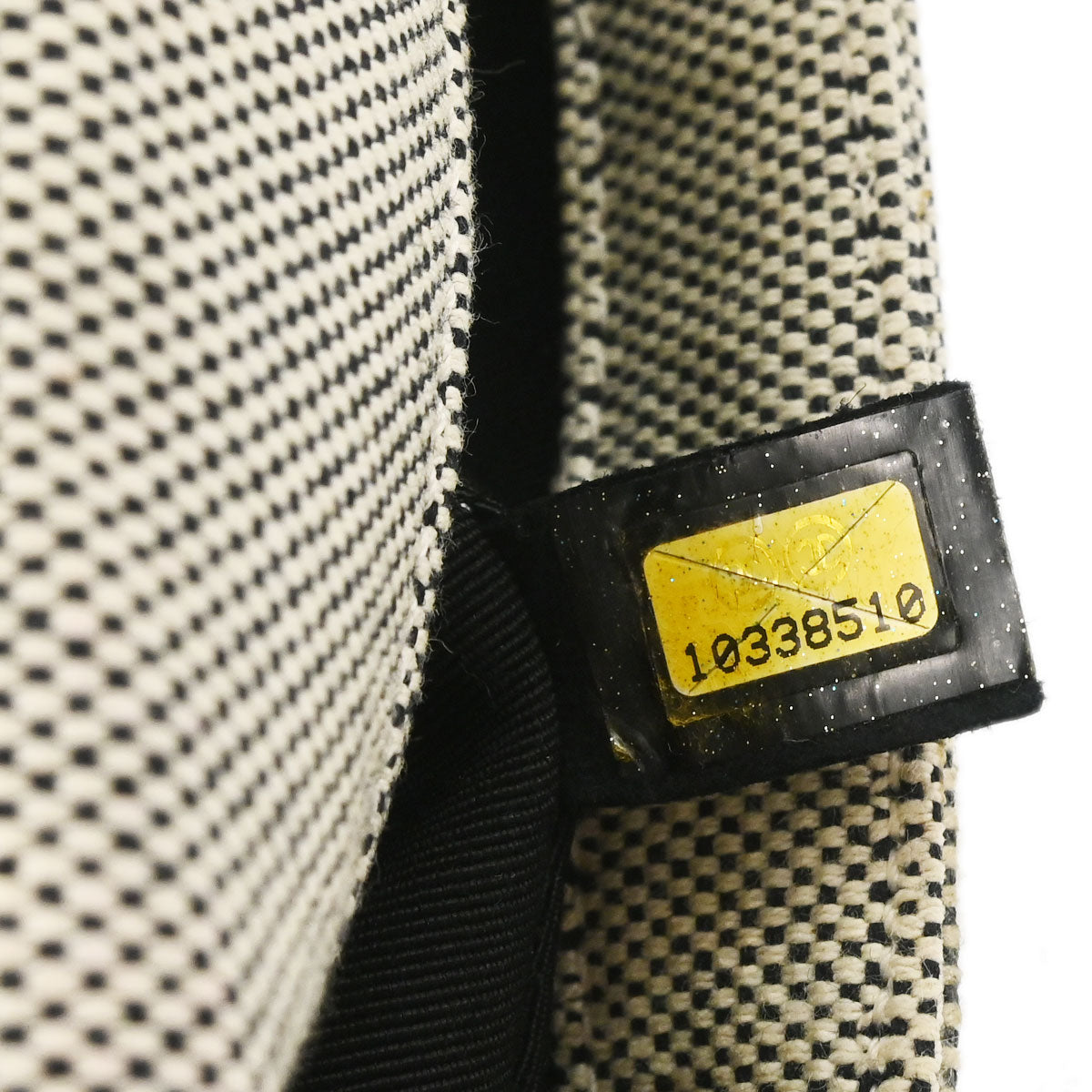 Chanel 2005-2006 Black Yellow Canvas Camellia No.5 CC Handbag