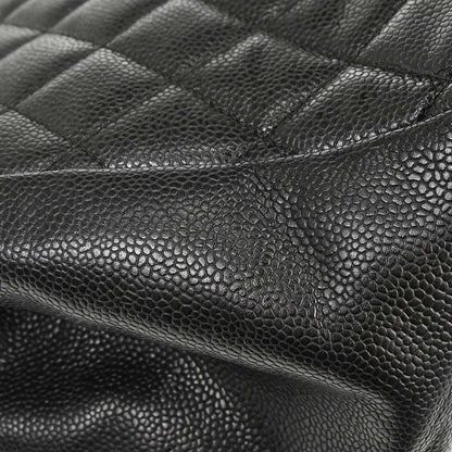 Chanel 2000-2002 Black Caviar Skin GST Tote Chain Handbag