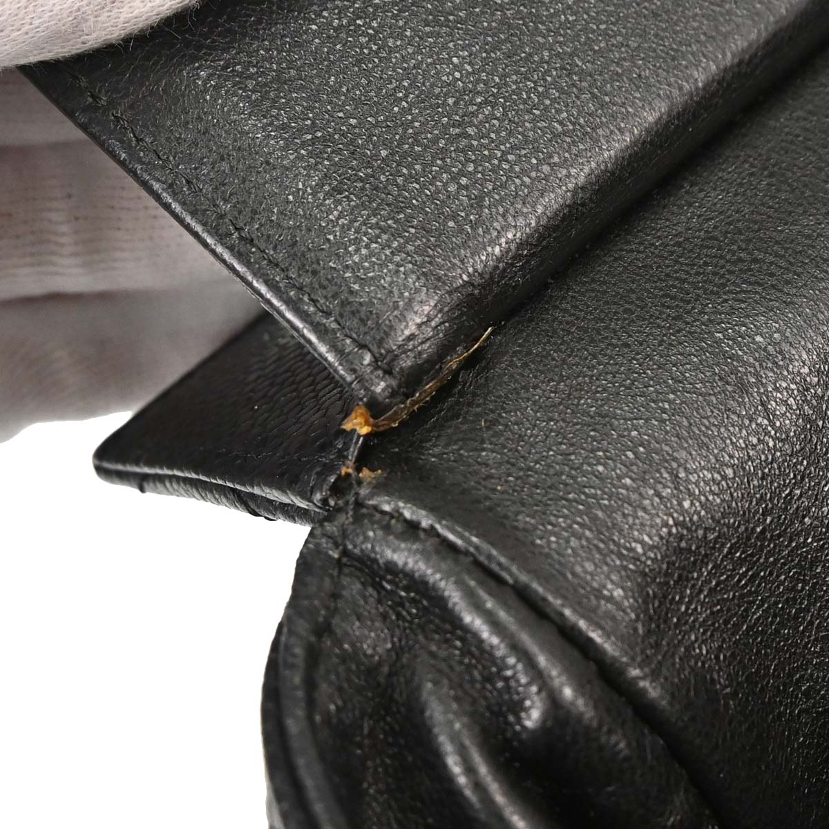 Chanel 2000-2002 Black Caviar Skin GST Tote Chain Handbag