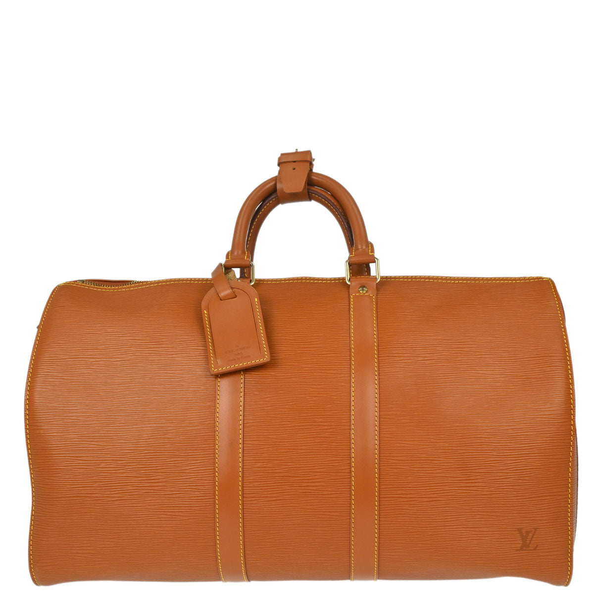 Louis Vuitton 1996 Brown Epi Keepall 45 Travel Handbag M42978