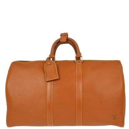 Louis Vuitton 1996 Brown Epi Keepall 45 Travel Handbag M42978