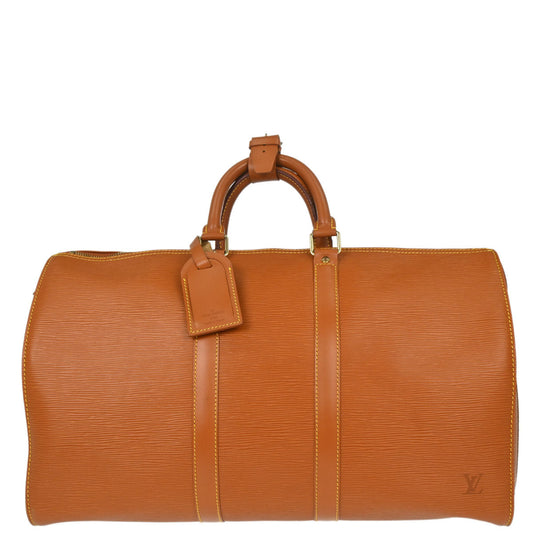 Louis Vuitton 1996 Brown Epi Keepall 45 Travel Handbag M42978