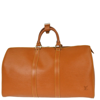 Louis Vuitton 1996 Brown Epi Keepall 45 Travel Handbag M42978
