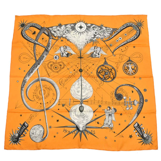 Hermes Scarf Carre 90 Quintessence Orange Small Good