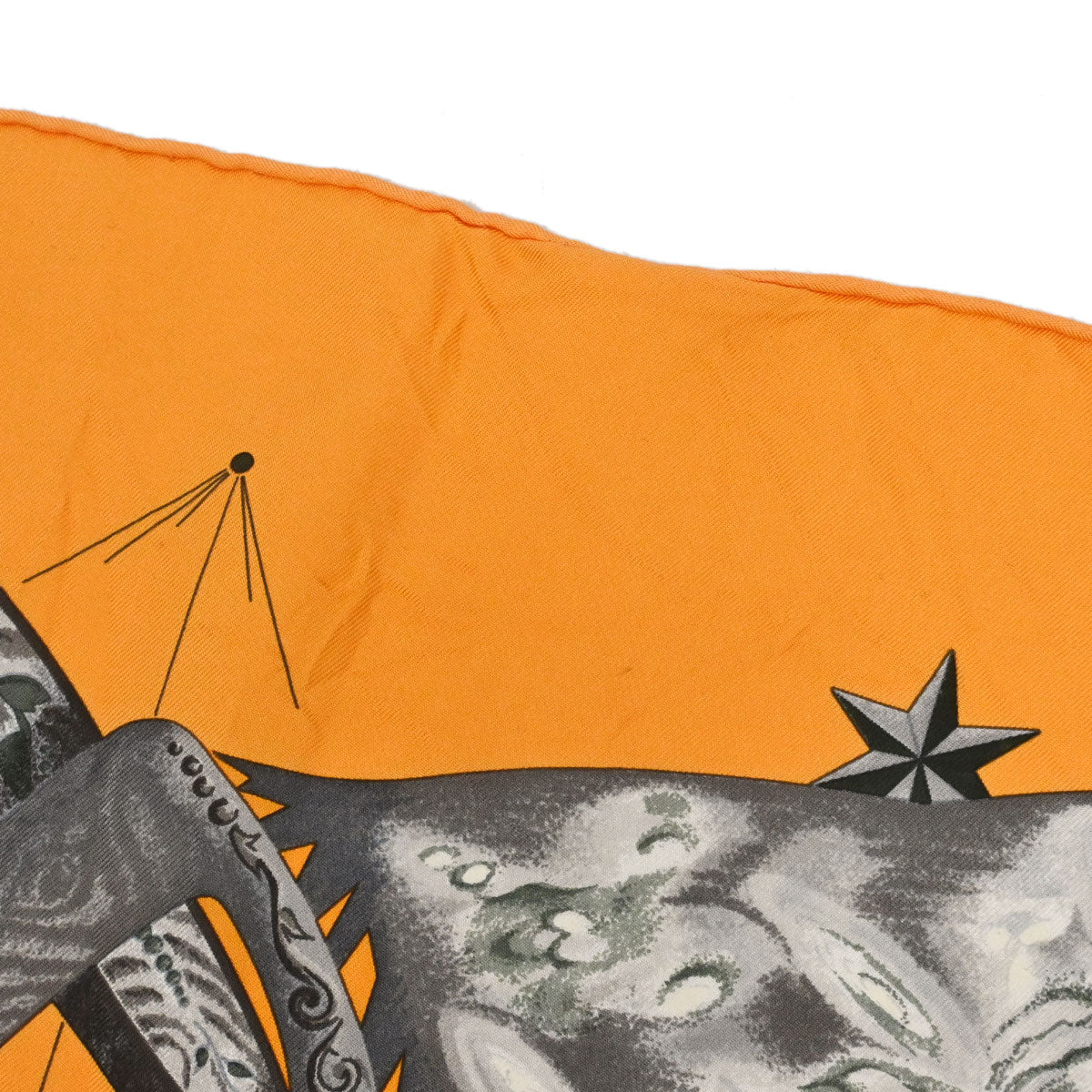 Hermes Scarf Carre 90 Quintessence Orange Small Good