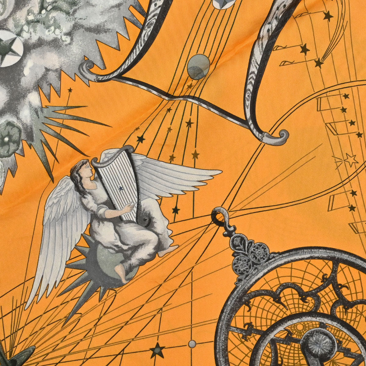Hermes Scarf Carre 90 Quintessence Orange Small Good