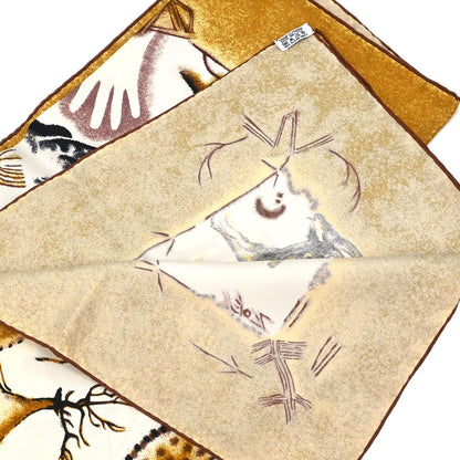 Hermes Scarf Carre 90 Premieres Mains Beige Small Good