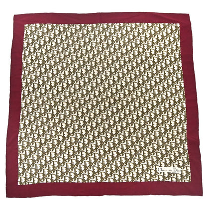 Christian Dior Brown Bordeaux Trotter Scarf Stole Small Good
