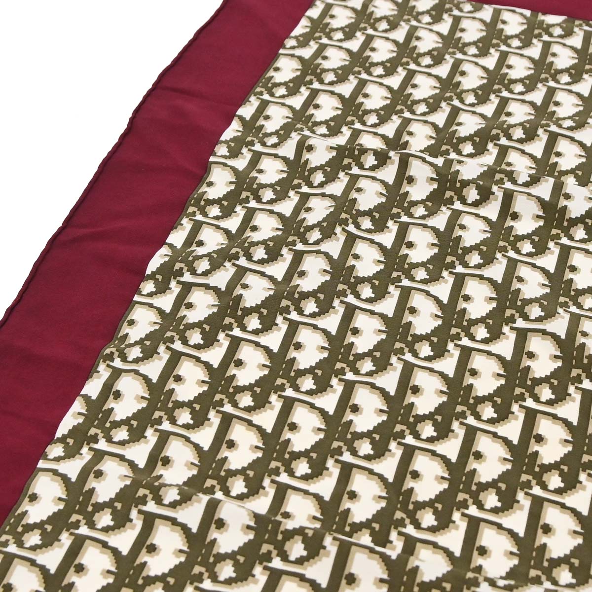 Christian Dior Brown Bordeaux Trotter Scarf Stole Small Good