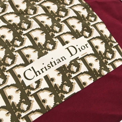 Christian Dior Brown Bordeaux Trotter Scarf Stole Small Good